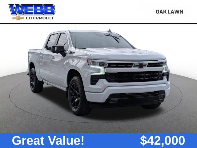 Summit White 2023 Chevrolet Silverado 1500 RST Crew Cab 4WD Pickup Truck Four-Wheel Drive Automatic