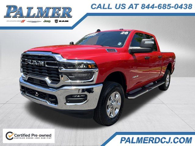 Flame Red Clearcoat 2026 RAM 2500 Big Horn Crew Cab 4WD Pickup Truck Four-Wheel Drive 8-Speed Automatic