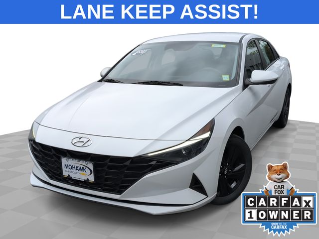 Quartz White 2021 Hyundai Elantra Sedan Front-Wheel Drive Continuously Variable Transmission