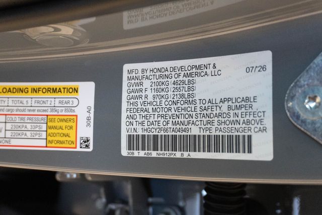 New 2026 Honda Accord Hybrid Sedan