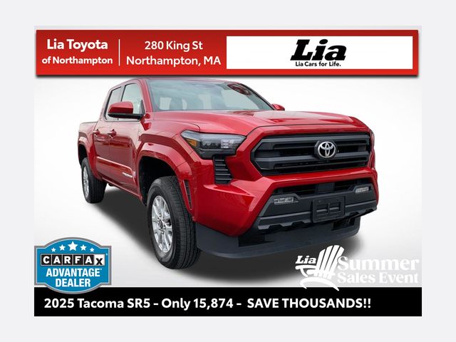 Supersonic Red 2025 Toyota Tacoma SR5 Double Cab 4WD Pickup Truck Four-Wheel Drive 8-Speed Automatic