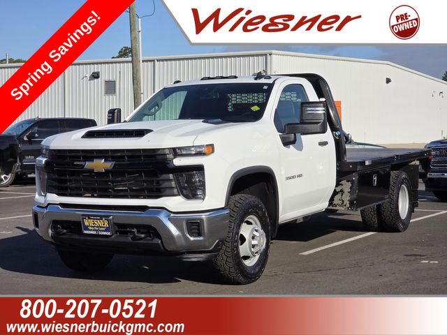 Summit White 2024 Chevrolet Silverado 3500HD Work Truck Regular Cab LB RWD Pickup Truck 4X2 Automatic