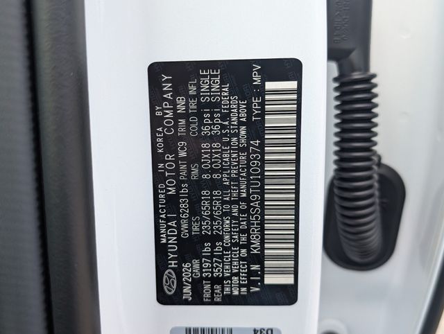 2026 Hyundai Palisade Hybrid Blue SEL Premium White at DeMontrond Gulf Freeway