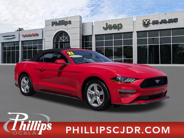Race Red 2021 Ford Mustang Convertible Rear-Wheel Drive 6-Speed Manual
