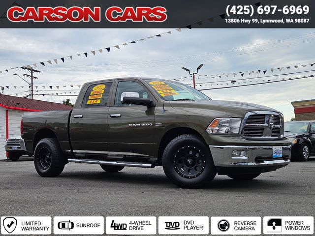 2012 Green Ram 1500 for Sale In Lynnwood WA - Everett WA - Seattle WA at Carson Cars Stock 36452 VIN 1C6RD7LT5CS151913