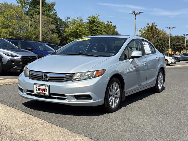 Silver 2012 Honda Civic Sedan Front-Wheel Drive 5-Speed Automatic
