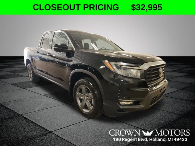 Crystal Black Pearl 2023 Honda Ridgeline Pickup Truck All-Wheel Drive 9-Speed Automatic