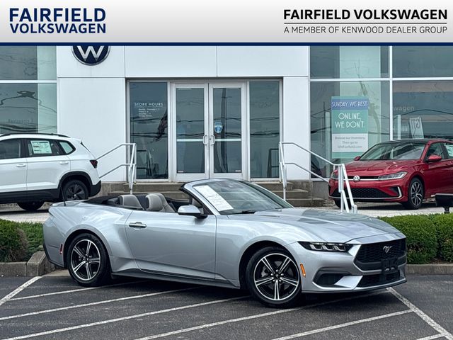 Iconic Silver Metallic 2024 Ford Mustang Convertible Rear-Wheel Drive Automatic
