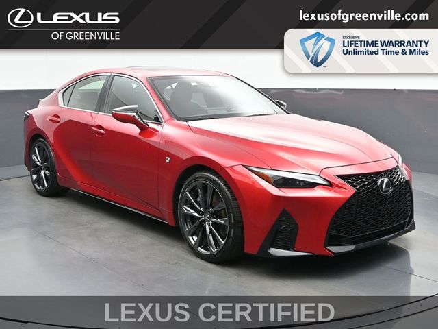 Infrared 2023 Lexus IS Sedan Rear-Wheel Drive 8-Speed Automatic