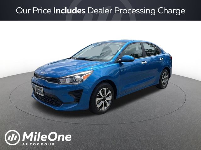 Sporty Blue 2023 Kia Rio Sedan Front-Wheel Drive Continuously Variable Transmission