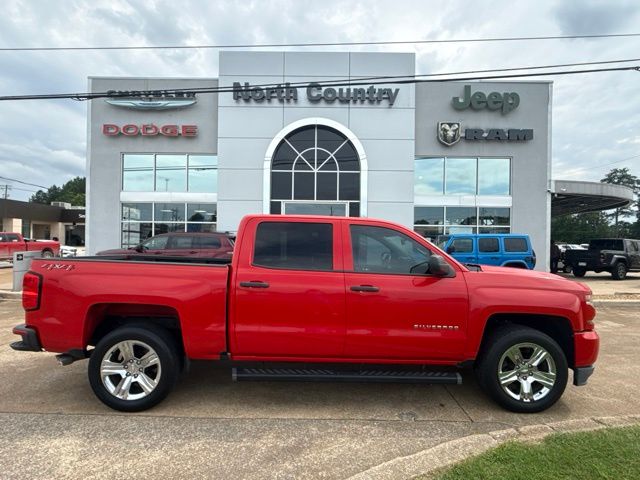 Red 2018 Chevrolet Silverado 1500 Custom Crew Cab 4WD Pickup Truck Four-Wheel Drive 6-Speed Automatic Overdrive