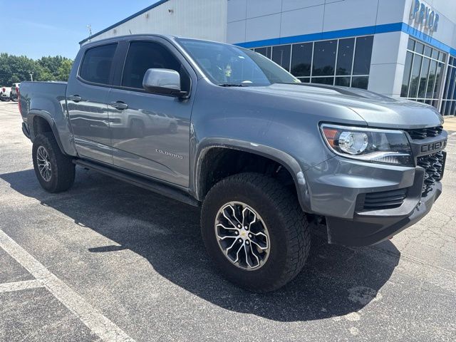 Gray (Satin Steel Metallic) 2022 Chevrolet Colorado Pickup Truck Four-Wheel Drive 8-Speed Automatic