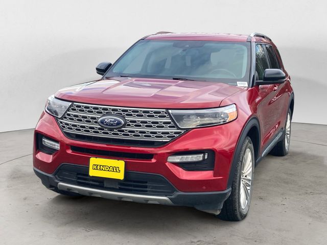 Red Metallic 2022 Ford Explorer Limited AWD SUV / Crossover All-Wheel Drive Automatic
