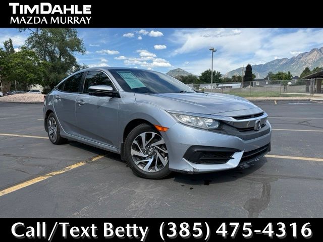 Gray 2018 Honda Civic Sedan Front-Wheel Drive Continuously Variable Transmission