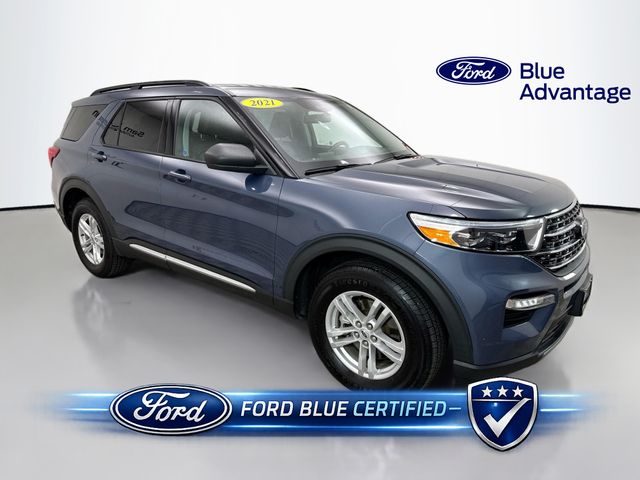 Blue Metallic 2021 Ford Explorer XLT AWD SUV / Crossover All-Wheel Drive Automatic