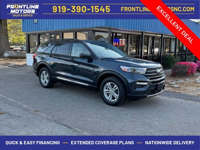 Atlas Blue Metallic 2022 Ford Explorer XLT AWD SUV / Crossover All-Wheel Drive 10-Speed Automatic