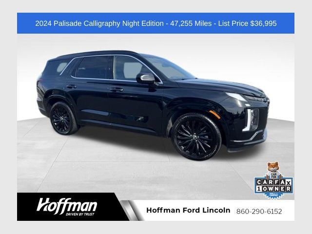 Abyss Black Pearl 2024 Hyundai Palisade Calligraphy Night Edition AWD SUV / Crossover All-Wheel Drive 8-Speed Automatic