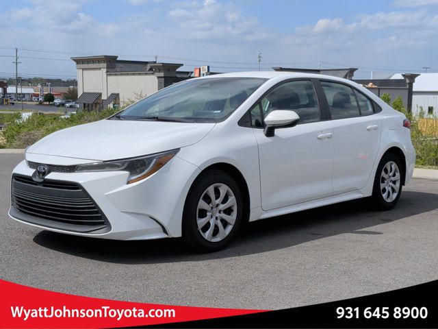 White 2023 Toyota Corolla LE FWD Sedan Front-Wheel Drive Continuously Variable Transmission