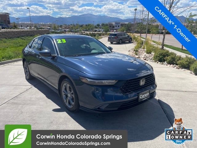 Canyon River Blue Metallic 2023 Honda Accord Sedan Front-Wheel Drive Continuously Variable Transmission