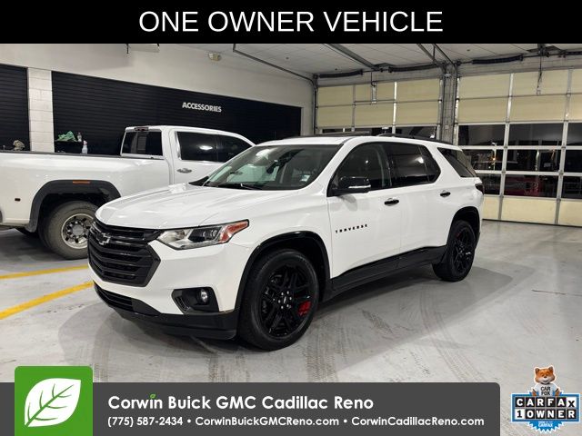 Summit White 2021 Chevrolet Traverse Premier AWD SUV / Crossover Four-Wheel Drive 9-Speed Automatic
