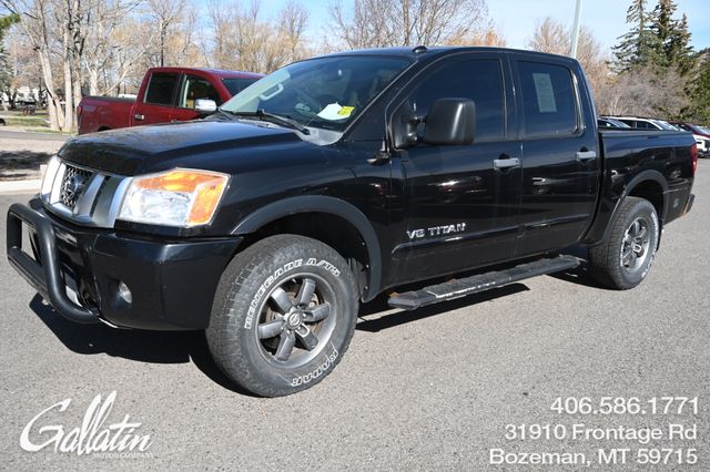 Black 2015 Nissan Titan PRO-4X Crew Cab 4WD Pickup Truck Four-Wheel Drive 5-Speed Automatic