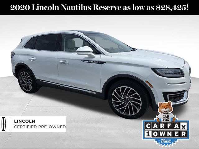 White 2020 Lincoln Nautilus Reserve AWD SUV / Crossover All-Wheel Drive 8-Speed Automatic