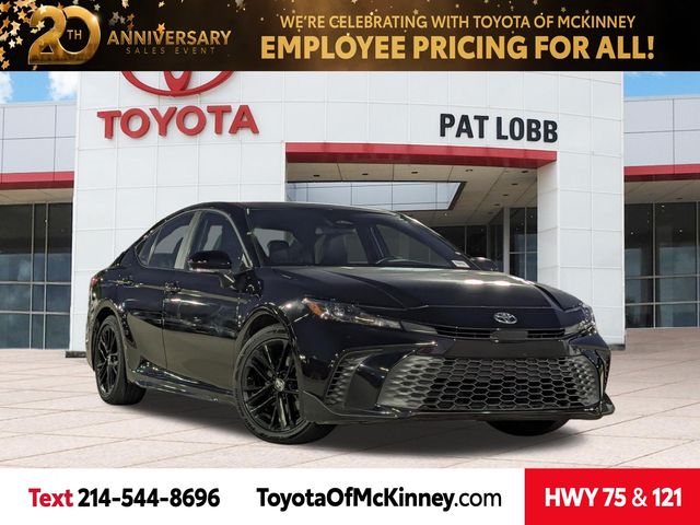 Midnight Black Metallic 2025 Toyota Camry Sedan Front-Wheel Drive Continuously Variable Transmission