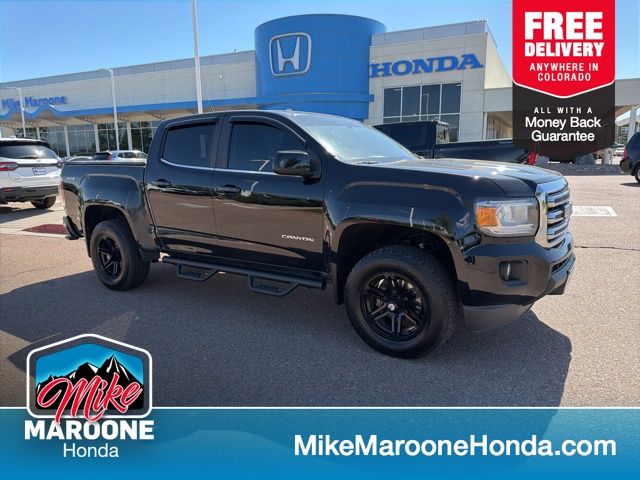 Onyx Black 2019 GMC Canyon SLE Crew Cab 4WD Pickup Truck Four-Wheel Drive 8-Speed Automatic