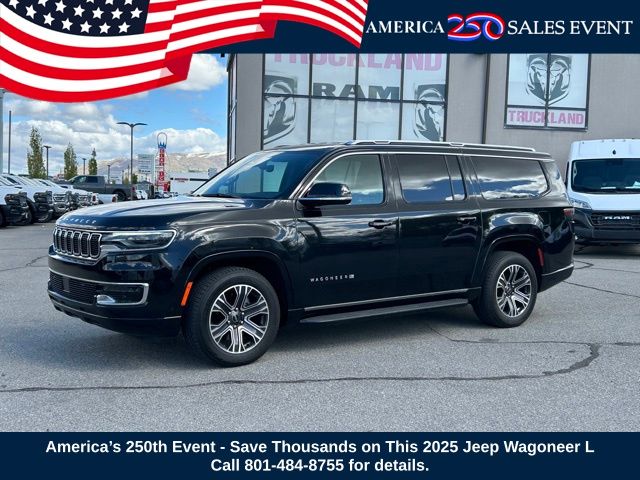 Diamond Black Crystal Pearlcoat 2025 Jeep Wagoneer L SUV / Crossover Four-Wheel Drive 8-Speed Automatic