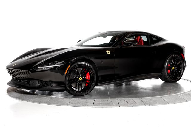 Black 2024 Ferrari Roma Coupe Rear-Wheel Drive 8-Speed Manual