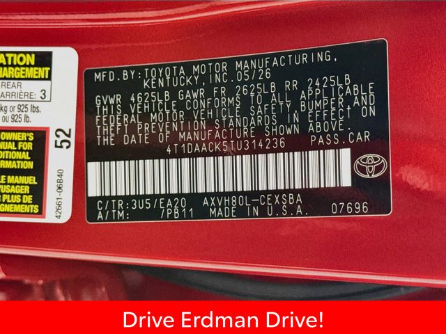Used 2026 Toyota Camry Sedan