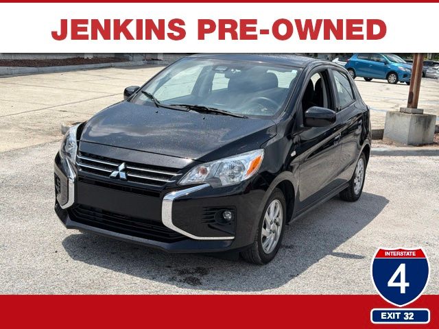 Jet Black Metallic 2024 Mitsubishi Mirage Hatchback Front-Wheel Drive Continuously Variable Transmission