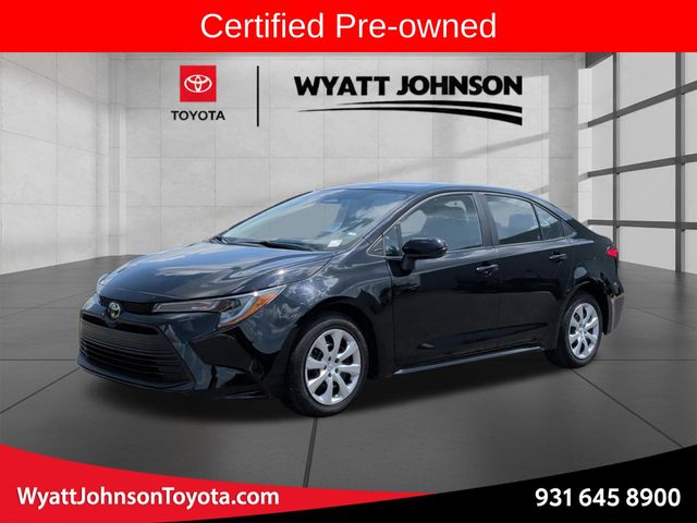 Midnight Black Metallic 2024 Toyota Corolla LE FWD Sedan Front-Wheel Drive Continuously Variable Transmission