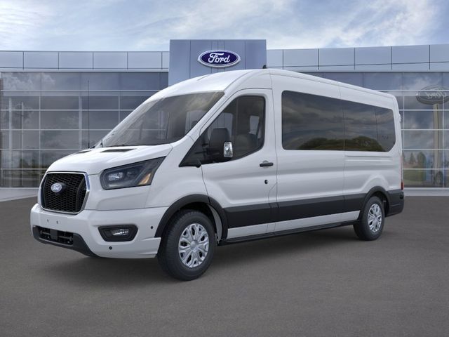 Oxford White 2026 Ford Transit Passenger 350 XLT Medium Roof LB RWD Van Rear-Wheel Drive
