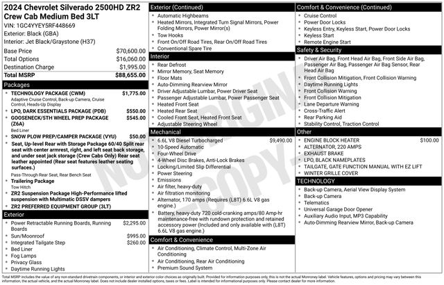 2024 Chevrolet Silverado 2500HD ZR2 Crew Cab 4WD