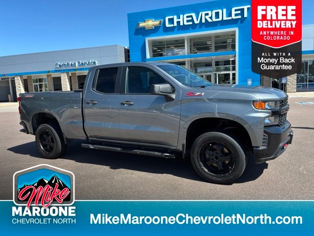 Gray (Satin Steel Metallic) 2019 Chevrolet Silverado 1500 Pickup Truck Four-Wheel Drive 6-Speed Automatic Overdrive