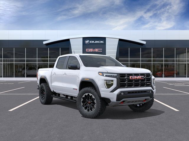 Summit White 2026 GMC Canyon AT4 Crew Cab 4WD Pickup Truck Four-Wheel Drive 8-Speed Automatic