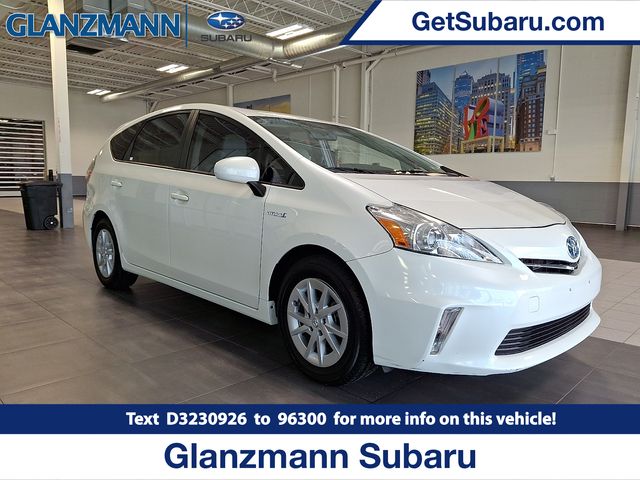 White 2013 Toyota Prius v Three FWD Wagon Front-Wheel Drive Continuously Variable Transmission