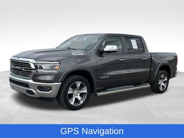 Gray (Granite Crystal Metallic Clearcoat) 2019 RAM 1500 Laramie Crew Cab 4WD Pickup Truck Four-Wheel Drive 8-Speed Automatic