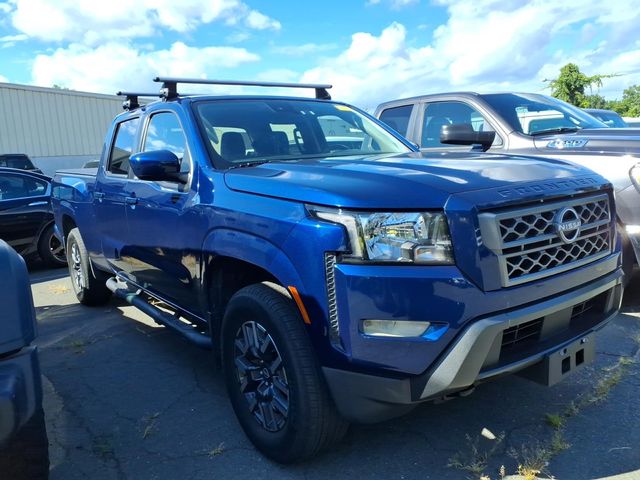 Deep Blue Pearl 2023 Nissan Frontier Pickup Truck Four-Wheel Drive 9-Speed Automatic