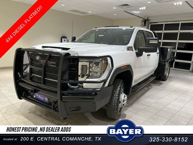 Summit White 2023 GMC Sierra 3500HD Pro Crew Cab LB 4WD Pickup Truck Four-Wheel Drive Automatic