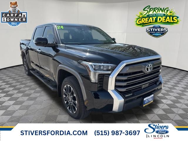 Black 2024 Toyota Tundra Limited CrewMax Cab 4WD Pickup Truck Four-Wheel Drive Automatic