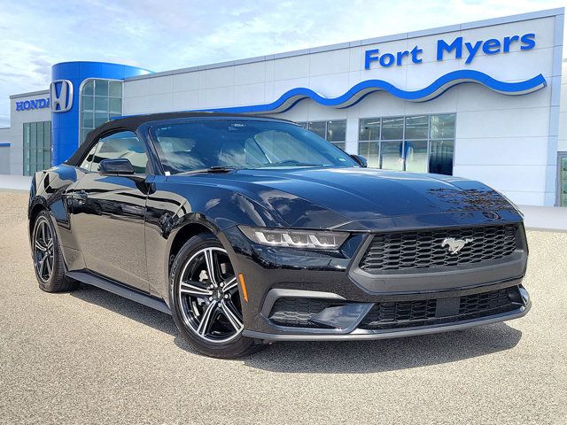 Shadow Black 2024 Ford Mustang EcoBoost Premium Convertible RWD Convertible Rear-Wheel Drive Automatic