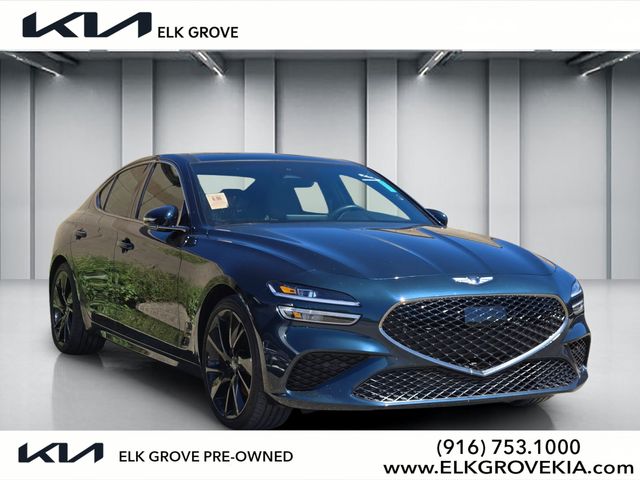 Blue 2023 Genesis G70 2.0T RWD Sedan Rear-Wheel Drive 8-Speed Automatic