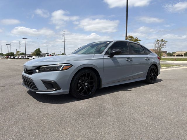 Gray 2024 Honda Civic Sport FWD Sedan Front-Wheel Drive Continuously Variable Transmission