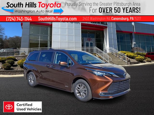 Sunset Bronze 2021 Toyota Sienna Minivan All-Wheel Drive Continuously Variable Transmission