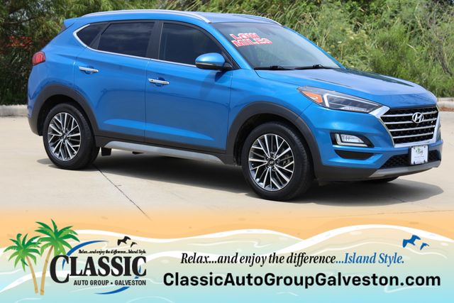 2021 Hyundai Tucson Limited Blue at Texan Dodge Chrysler Jeep Ram