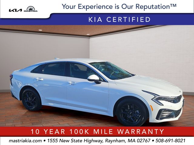 Snow White Pearl 2025 Kia K5 LXS FWD Sedan Front-Wheel Drive 8-Speed Automatic