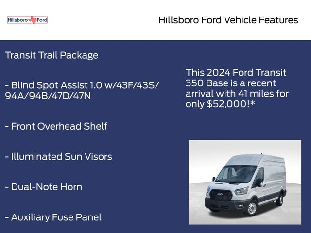 2024 Avalanche Gray Metallic Ford Transit Cargo Van Base AWD Van