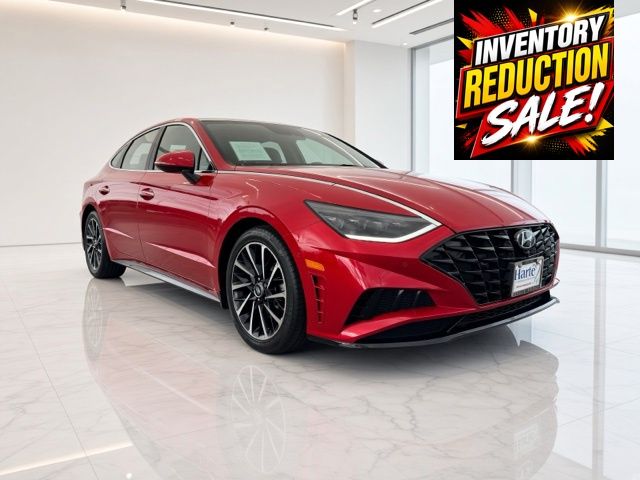 Calypso Red 2021 Hyundai Sonata Sedan Front-Wheel Drive 8-Speed Automatic Overdrive